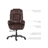 Thar Leatherette Executive Chair In Brown Colour
