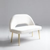 The Scoop Metal Settee in White Colour