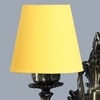 Devansh Metal Electric Wall Light in Antique Gold Colour with Yellow Shade Count of 1 Light