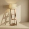 Raphael Beige Jute Floor Lamp with Beige Jute Base