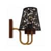 Devansh Metal Electric Wall Light in Black Colour with Blue Shade Count of 1 Light