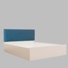 Niyama Engineered Wood Queen  Size Bed With Hydraulic Storage (Melamine Finish, White Colour)