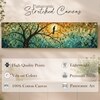 Abstract Botanical Tree Mosaic Canvas Wall Art 12 x 46 Inch