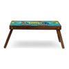 Globally Indian Solid Wood Bookshelf and Serving Tray In Multicolour