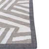 Jaipur Rugs Soft Tiger Pictorial Wool Polyester Dhurrie Rug White 6x9 ft in Medium Grey