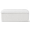 Jalo  Boucle 2 Seater Ottoman Bench with Storage  in White Color
