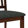 Diner 6 Seater Dining Table With Diner Upholstered Chairs and Bench (Finish : Dark Walnut, Chair Colour : Grey)