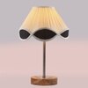 Devansh Multi-Color Cotton Vintage Lamp With Natural Wood Base & Steel Pipe (12X19.25)