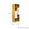 Hexa Engineered Wood Bookshelf Multipurpose Storage Rack in Giant Wood and Frosty White Colour