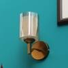 Eliante Modern Wall Lights Mild Steel & Glass Material Antique Gold & Champaign Finish