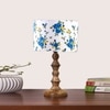Devansh Multicolor Cotton Table Lamp With  Wood Natural Base (7X7X15.5 Inches)-15