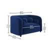 Homro Velvet 1 Seater Sofa in Navy Blue Colour