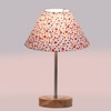 Devansh Multicolor Cotton Table Lamp With  Natural  Wood Base  & Steel Pipe (10X16.25 Inches)-40