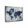 Truss White Blue World Map Printed Canvas Wall Prints Canvas Wall Prints Set of 2 Multicolor Matte