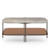 Paloma Square Marble Coffee Table in Jupiter Spanish Ceramic Finish