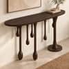 Lava Solid Sheesham Wood Console In Walnut Finish