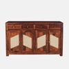Sheesham Wood 4 Door 4 Drawer Sideboard in Honey Oak Finish