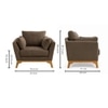 Lorentz Boucle Fabric Lounge Chair in Brown Colour