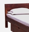 Monaco Solid Wood Queen Drawer Storage Bed In Honey Oak Finish