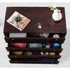 Alaca Solid Wood Chest of 4 Drawers in Mahogany Finish