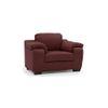 Trissino 1 Seater Leather Sofa in Wine Colour