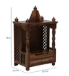 Hami Sheesham Wood  Prayer Unit In Provincial Teak Finish