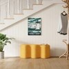 Wooden Twist Molecule Boucle Upholstered Ottoman Bench in Yellow Colour