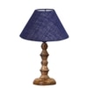 Devansh Blue Jute Table Lamp With Wood Natural Base (10X10X16) Inches)-37