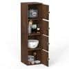 Calcio 4-Tier Engineered Wood Wardrobe In Brown Maple Finish