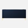 Texude Velvet 1 Seater Sofa Nvay in Blue Colour