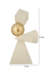 Modern Abstract Balance Sculpture with Gold Sphere Decorative Table Accent