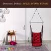 Swingzy Soft Leather Velvet Hanging Swing Chair for Adults Cotton Red