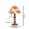 Devansh Multicolor Cotton Table Lamp With Wood Natural Base (10X10X16) Inches)-39
