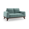 Granada Luxe 2 Seater Fabric Sofa in Dusty Turquoise Velvet Colour