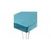 Belmont Sheesham Wood Accent 3 Seater Bench With Metal Legs In Turquoise Sea Velvet