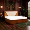 Shilp Solid Wood Compact King Bed Box Storage Provincial Teak Finish Mattress 72 x 72 Inches