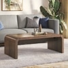 Quinn Rectangular Solid Wood Coffee Table In Danish Walnut Finish