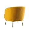 CITIUM Fabric Accent Chair in Yellow Colour