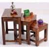 Okiruma Solid Wood Nested Tables - Set of 3