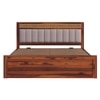 Shambhu Sheesham Wood King Size Bed In Honey Oak Finish With Hydraulic Storage (72 x 78 inches)
