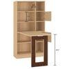 Aura Folding Study Desk cum Large Bookshelf in Canadian Maple Coffee Walnut Colour