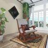 Teree Solid Wood Rocking Chair in Grey Colour