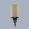 Devansh Metal Electric Wall Light in Antique Gold Colour with Beige Shade Count of 1 Light