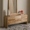 Stigen Solid Mango Wood Sideboard with 6 Drawers in Natural Finish
