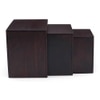 Hamilton Solid Wood Side Table Set of 3 in Mahogany Finish