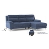 Emila Right Aligned Three Seater Sectional Recliner in Blue Colour