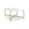 Grazia Square Metal Coffee Table In Brass Finish