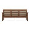 Raynor 3 Seater Wooden Sofa (Macadamia Brown)