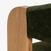 Nouve Solid Wood Dining Chair in Green Colour