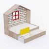 Little Hut Bed  6X3 ( Drawers On Wheels) In Oak & Yellow Colour
